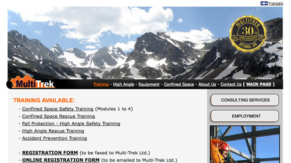 Multi-Trek Ltd. Website Preview Image