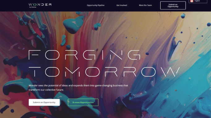Screenshot of Deloitte Wonder internal microsite